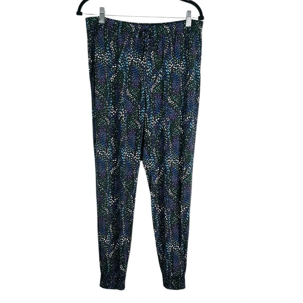 Veronica M Multicolor Abstract Yoga Activewear Casual Legging Joggers Size Large